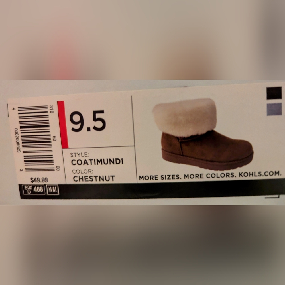 SO Cozy Brown Fuzzy Boots with Faux Fur Trim 9.5 NWT - Picture 13 of 13